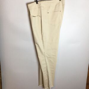 Kim Gravel Belle Womens Cream Pull-On Jeans 28 with rhinestone details NWOT